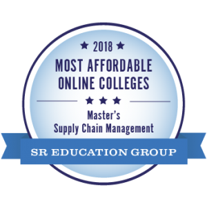 Online MBA with Supply Chain Management concentration ranked 12th among most affordable